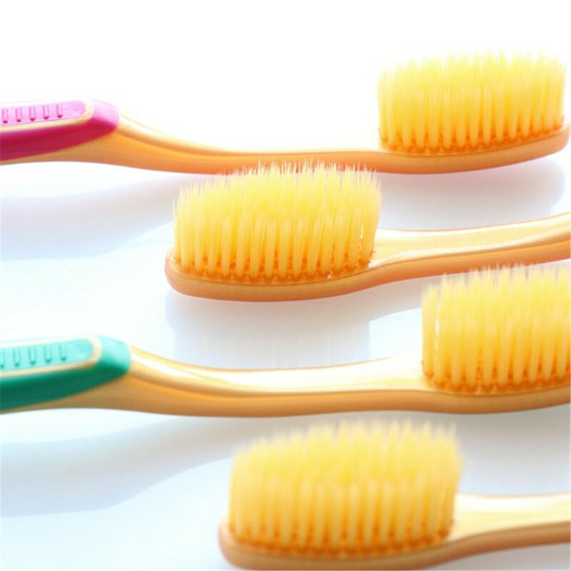 4Pcs ชุดครอบครัวแปรงสีฟันถ่านไม้ไผ่ฟันทำความสะอาดแปรง Non-Slip Grip Breath Whitening Oral เครื่องมือ