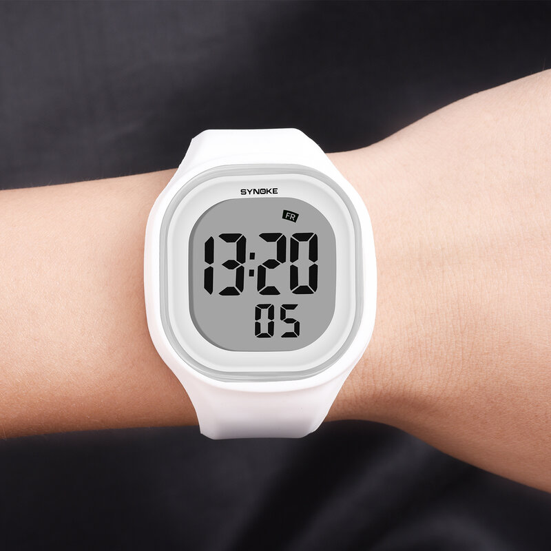Jam Tangan Mewah Pria Digital Jam Tangan Olahraga Karet Persegi untuk Wanita 50M Kedap Air LED Alarm Jam Tangan Pria Jam Tangan Wanita Reloj Hombre