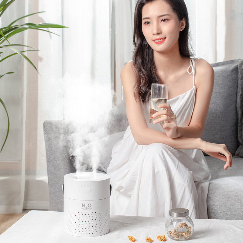 1100ml Dual Spray Air Humidifier 4000mAh USB Rechargeable Ultrasonic Aroma Diffuser Portable Color Light Fogger For Home
