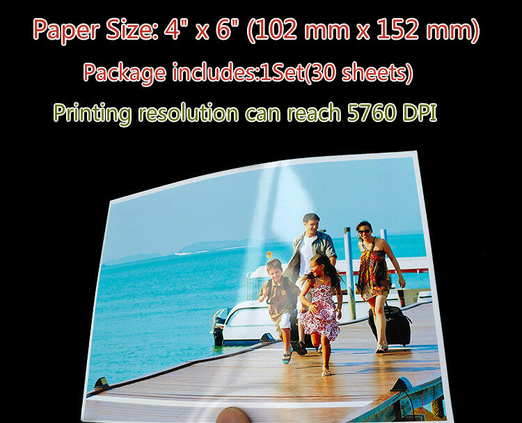 30 Lembar Glossy 4R 6 Inch Foto 4X6 Kertas untuk Printer Inkjet Kertas Pencitraan Perlengkapan Kertas Cetak Foto warna Dilapisi
