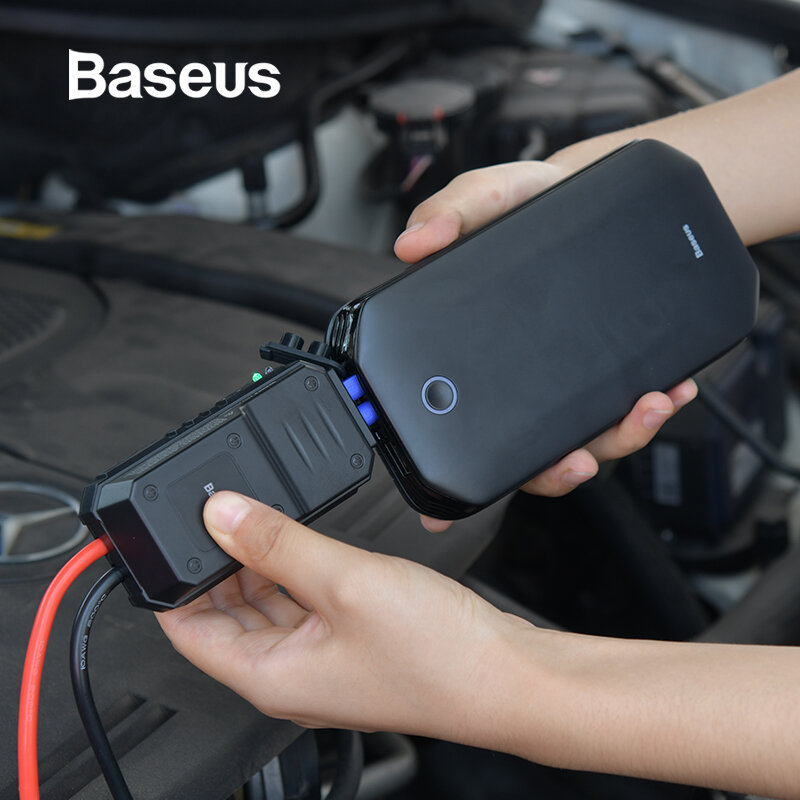 Baseus 8000mAh Car Jump Starter Battery Power Bank dispositivo di avviamento ad alta capacità Booster Auto Vehicle Emergency Battery Booster