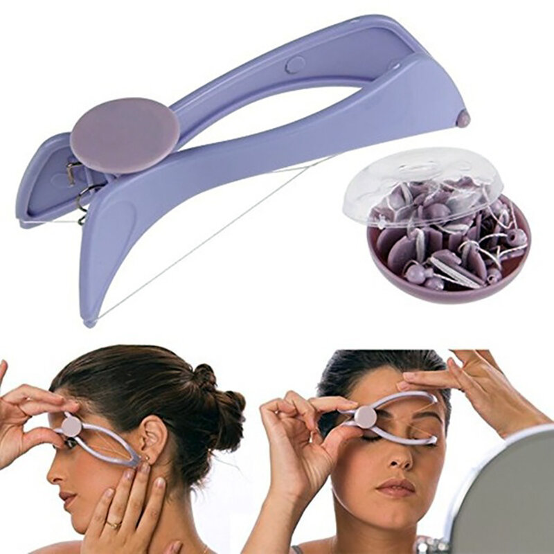 1 zestaw Mini twarzy depilator twarzy Remover gładkie kobiety plastikowe bawełniane nowoczesne twarzy ciało włosy usuwanie kobiet depilator narzędzia