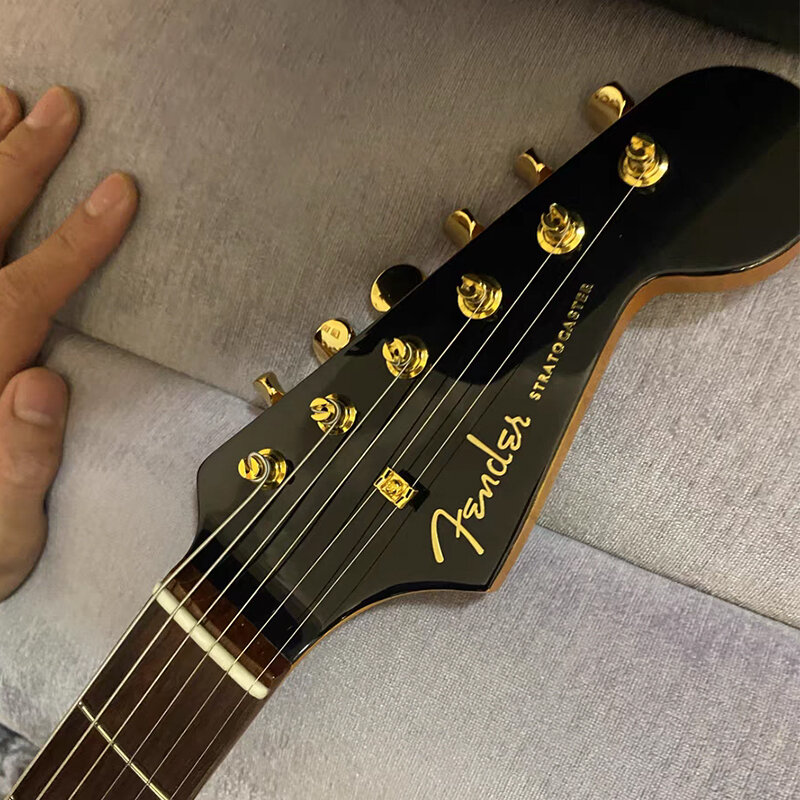 Etiqueta do metal da etiqueta do logotipo da cabeça da guitarra do fender
