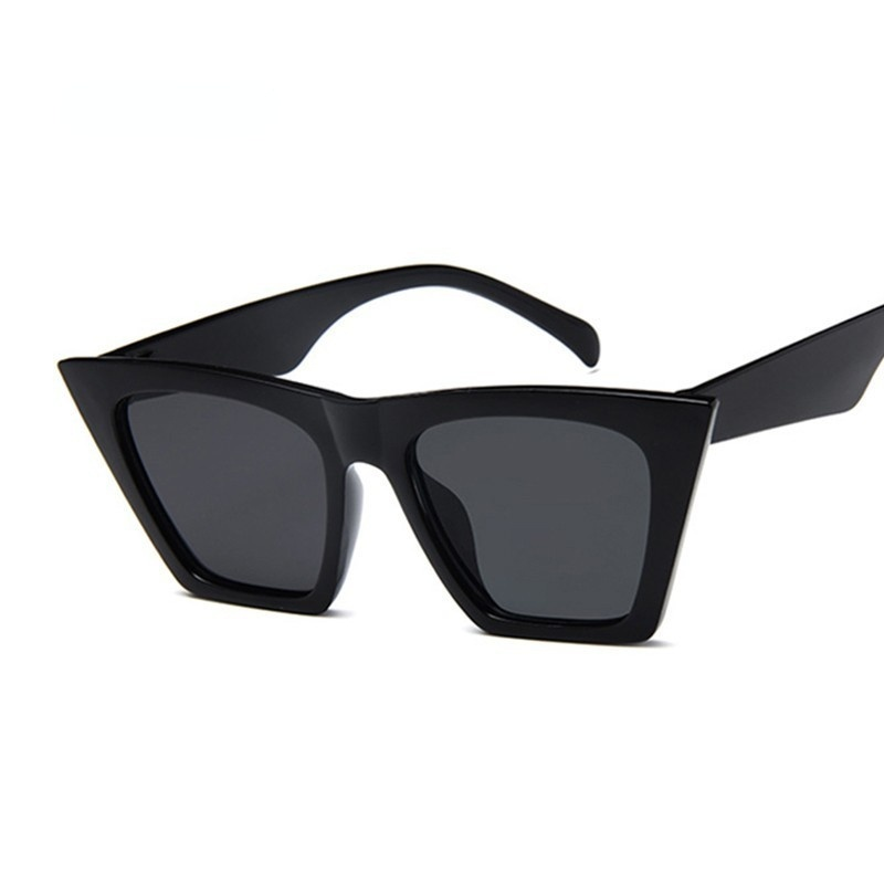 Óculos de sol tipo olho de gato, óculos de sol feminino clássico de Luxo, tipo olho de gato, vintage, da moda, preto, UV400