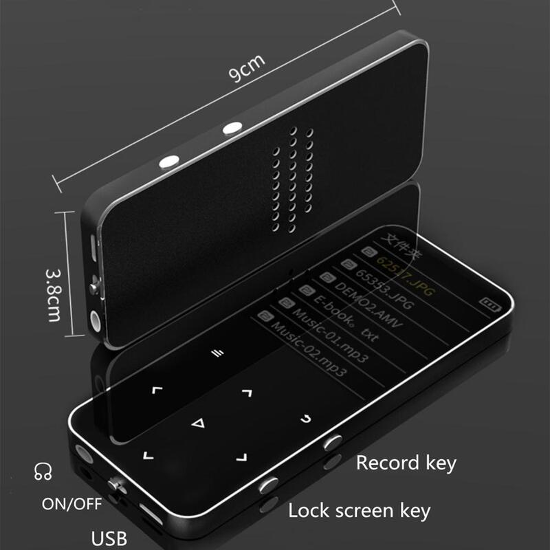 MP4 Player mit Bluetooth Lautsprecher Touch key Gebaut-in 8GB 16GB HiFi Tragbare Walkman mit FM Radio musik aufnahme Player