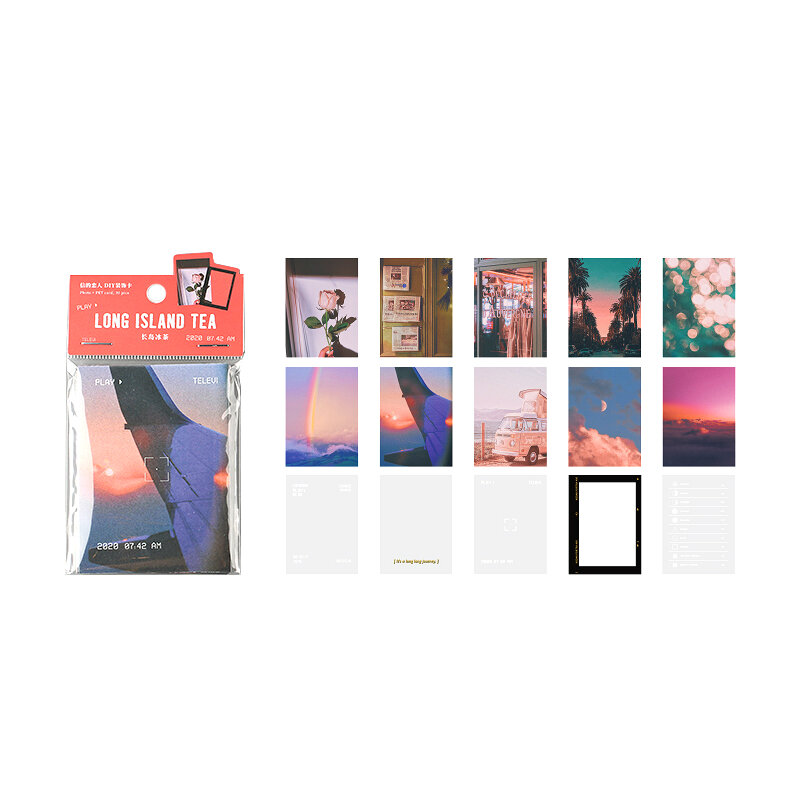 30pc World City mirini carta decorativa con etichetta in PVC piccolo Poster camera fai da te adesivo da parete custodia per telefono puntelli per foto regalo di cancelleria