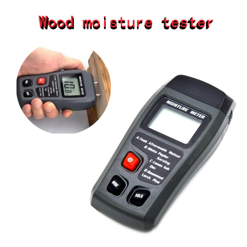 Testeur détecteur LCD humidité bois hygromètre Carton mètre souhait conductivité humide arbre bois pour numérique 2 broches humidité