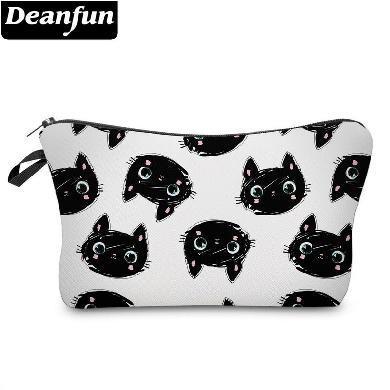 Deanfun	Cute Cat	Cosmetic Bag	Waterproof Printing Multifunctional	 Beauty Bag Customize Logo for Travel 51492