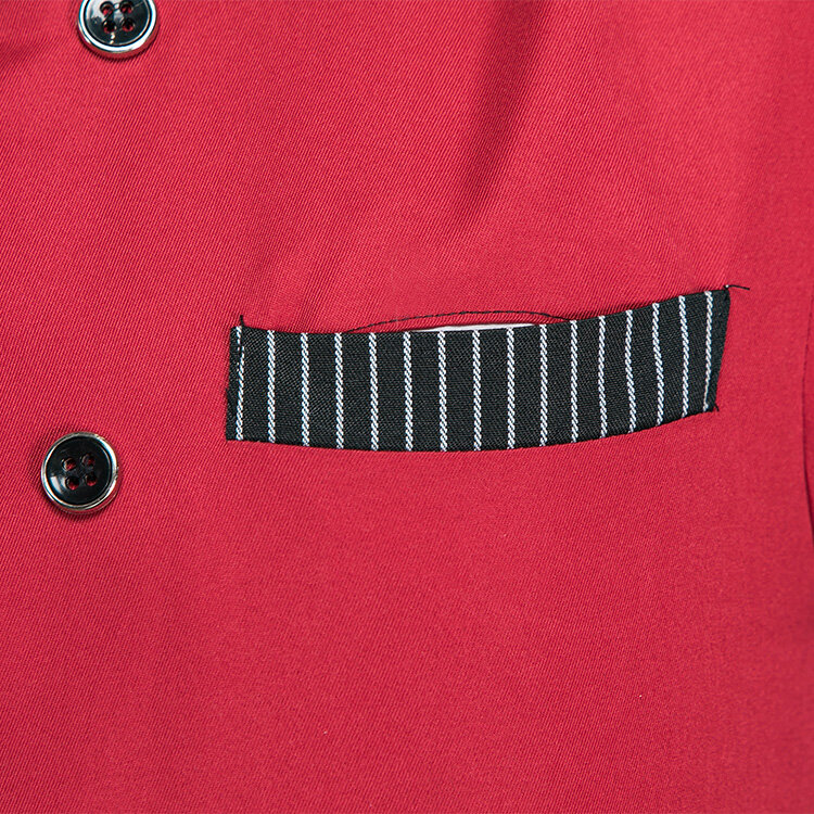 Veste de Chef à manches courtes pour homme et femme, avec Logo personnalisé imprimé, uniforme de Chef de Service de restauration, chemise de travail de serveur masculin