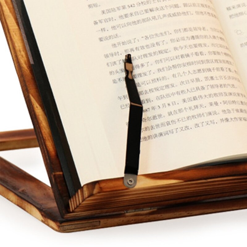 Foldable Recipe Book Stand,Wooden Frame Reading Bookshelf,Tablet Pc Support Stan 