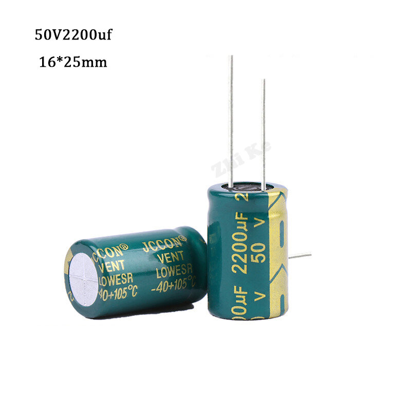 10 teile/los hochfrequenz niedriger impedanz 50V 2200UF aluminium-elektrolytkondensator größe 16*25mm 2200UF 50V 50V220 0uf 20%