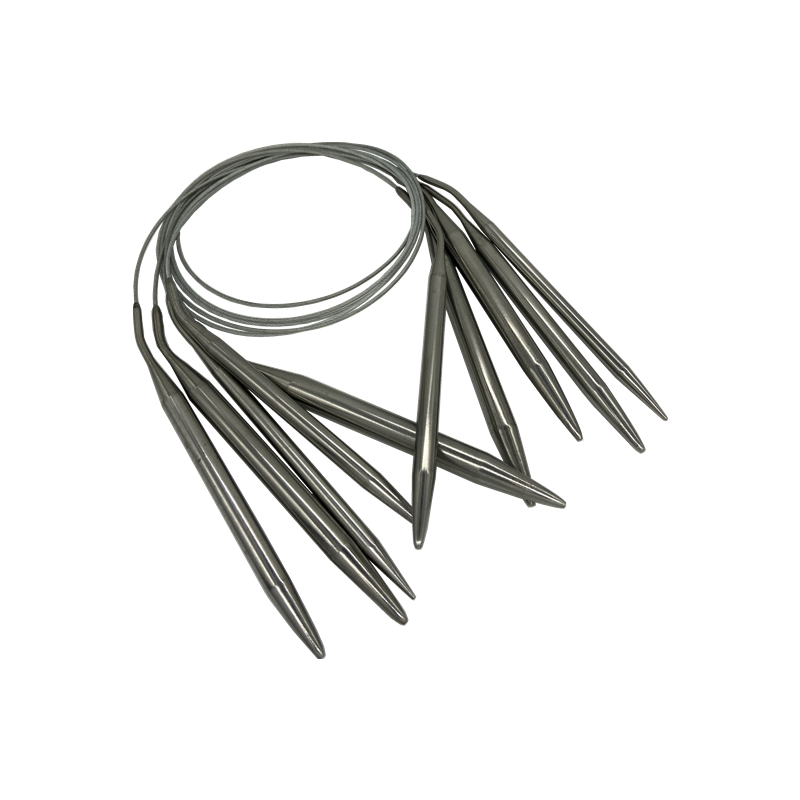 Frete grátis agulhas de tricô circular de aço inoxidável conjunto de 11 tamanhos tamanhos 6-16