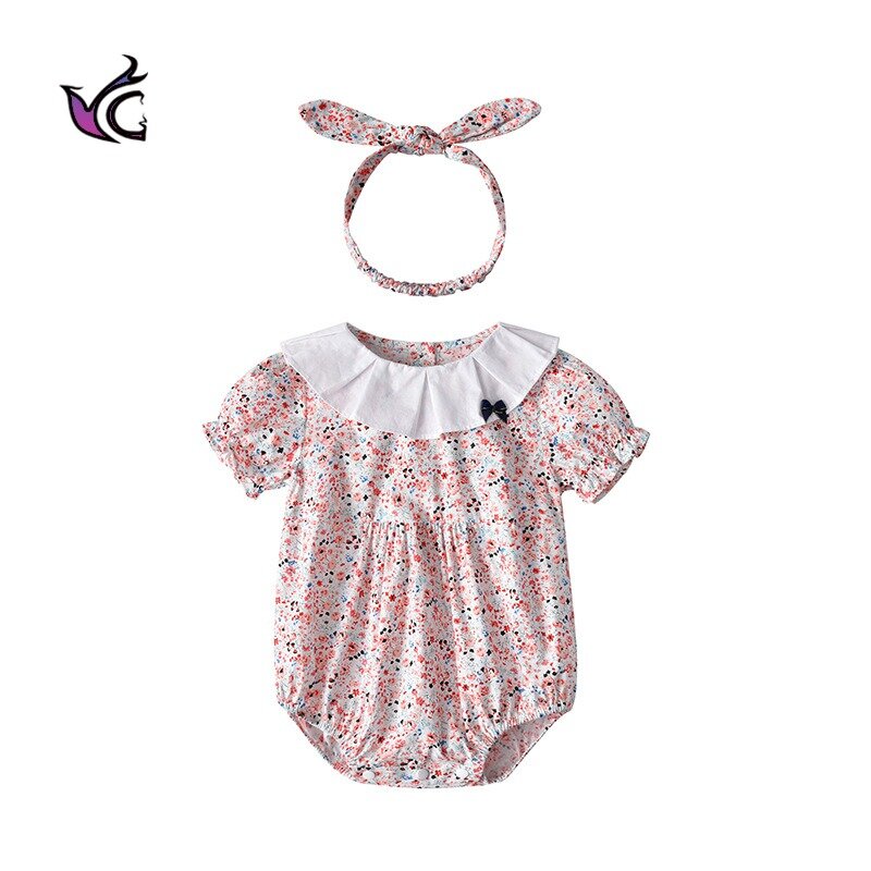 Yg Brand Children's Wear, 2021 Summer Newborn Climbing Suit, Idyllic Fragmentary Flower Baby One-piece Suit, 0-20 Month Girl's T