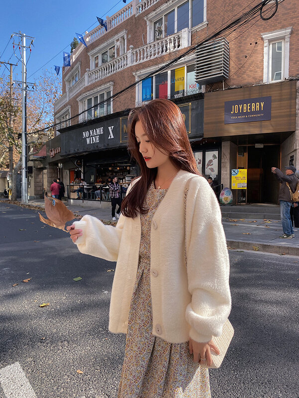 Cardigan Sweater Coat Women's New Spring And Autumn Loose Lazy Style Knitted Cardigan In 2021
