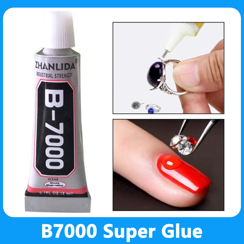 Cola para vidro de celular b7000, 3/15/25ml, supercola adesiva para vidro de telefone, ponto de reparo, joias com diamante, cola para uso doméstico