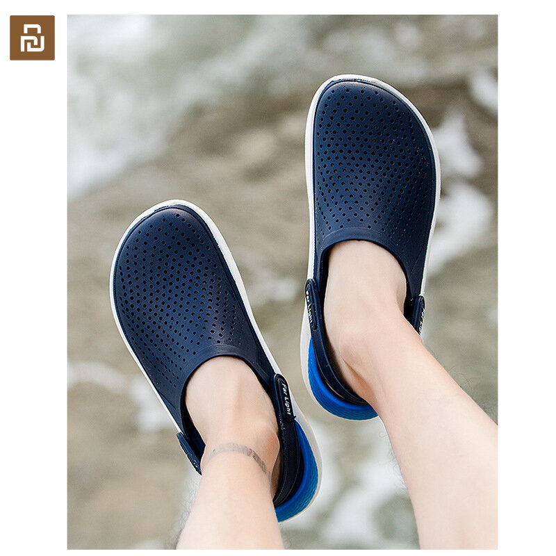 2020 youpin sandali da uomo Crocks Hole Shoes PVC Unisex coppia scarpe da giardino pantofole da spiaggia all'aperto antiscivolo moda 3 colori