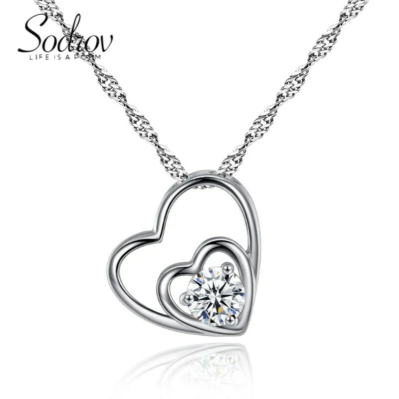 SODROV Распродажа с бесплатной доставкой распродажа подвеска-сердце Бижутерия Ожерелье для женские серебряные ожерелья