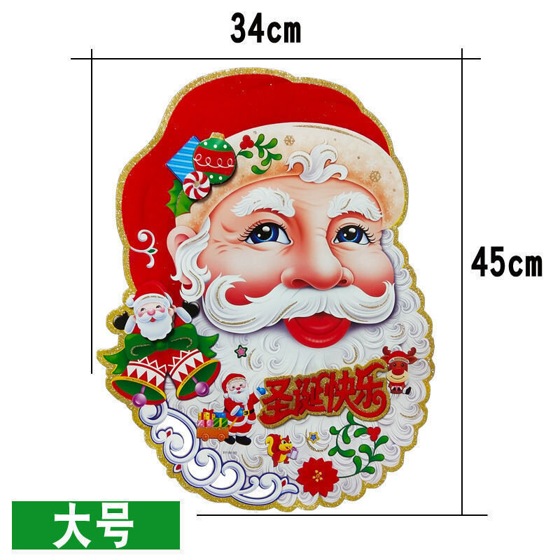 Cartoon Kerstman Sneeuwpop Deur Sticker Raamstickers Muur Oranments Vrolijk Kerstfeest Decor Voor Thuis Gelukkig Nieuwjaar 2022