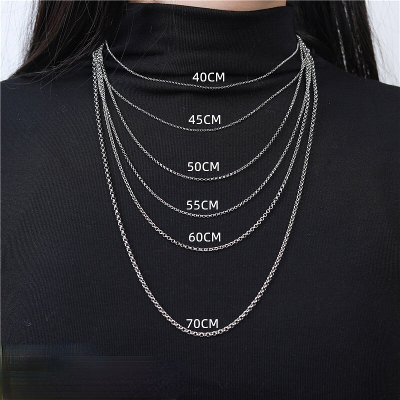 Sodrov S925 стерлингового серебра смелый круг o-цепи длинный свитер цепи ожерелье