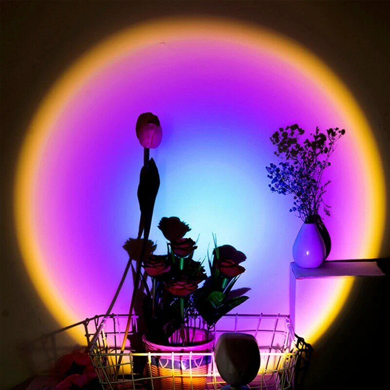 Закат проектор атмосфера светодиодный ночной Светильник s Спальня Кофе Магазин Бар Декор Светильник для детей Спальня милый ночной закат проекционной лампы