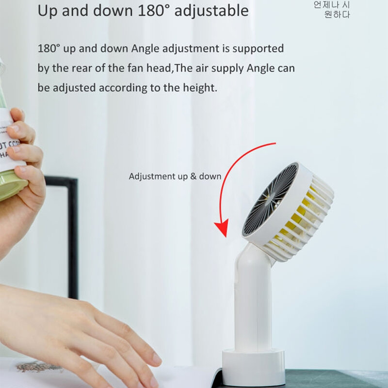 Ventilador mini ventilador portátil mão pescoço ventiladores handheld usb recarregável dobrável mesa de refrigeração pequeno pendurado ar condicionado refrigerador