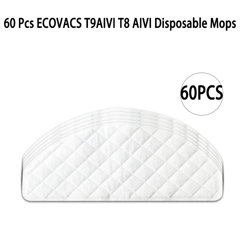 60 pezzi di panni usa e getta per Ecovacs Deebot Ozmo T8 AIVI T9 AIVI aspirapolvere tamponi di lavaggio accessori di ricambio
