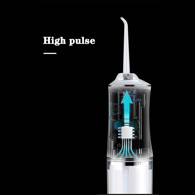 Irrigador Oral portátil de 240 Ml, hilo Dental eléctrico inalámbrico, resistente al agua, recargable por Usb, limpiador Dental