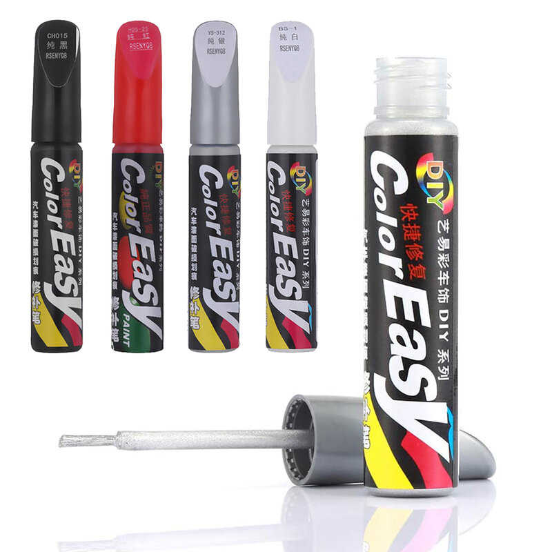 Car Touch Up Pen Set Car Paint Surface Repair Scratch Repair Paint White Gray Black Red Mixed Color Paint Pen