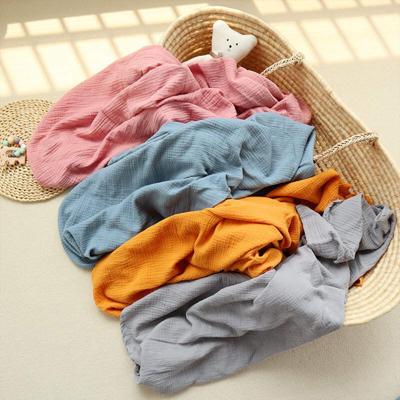 Einfarbig Musselin Baumwolle Neugeborenen Baby Swaddle Decke Wrap Erhalten Decken für Babys Fotografie Decke Moses Korb Abdeckung
