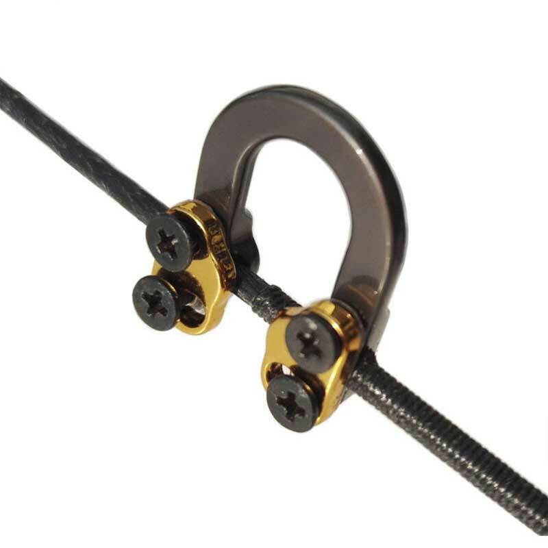 Corda de metal com fivela d, peça de tiro com arco e flecha de alumínio aeroespacial
