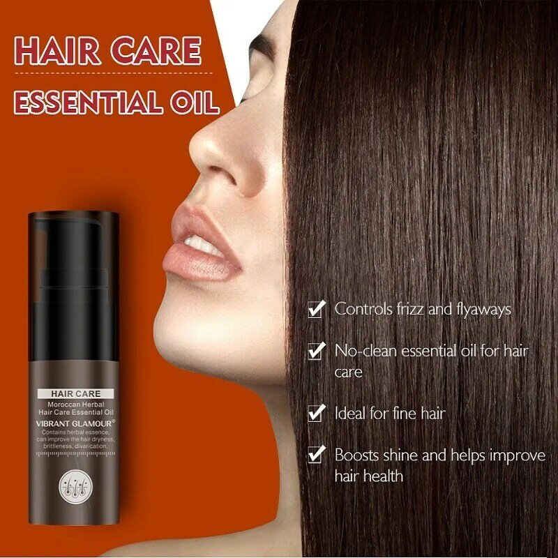 Óleo essencial do cabelo marroquino do óleo do crescimento do cabelo para a perda de cabelo da mulher do homem