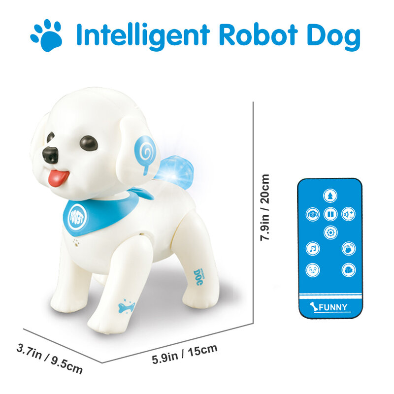 Pilot zabawka Robot pies mały miś dzieci prezent zabawka elektryczna chodzenie zadzwoni pilot 3-6 lat chłopiec dziewczyna