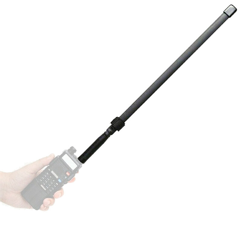 Antena táctica plegable para walkie-talkies, UV-5RTP de 18,5 pulgadas, banda ancha, doble banda, alta potencia, para exteriores