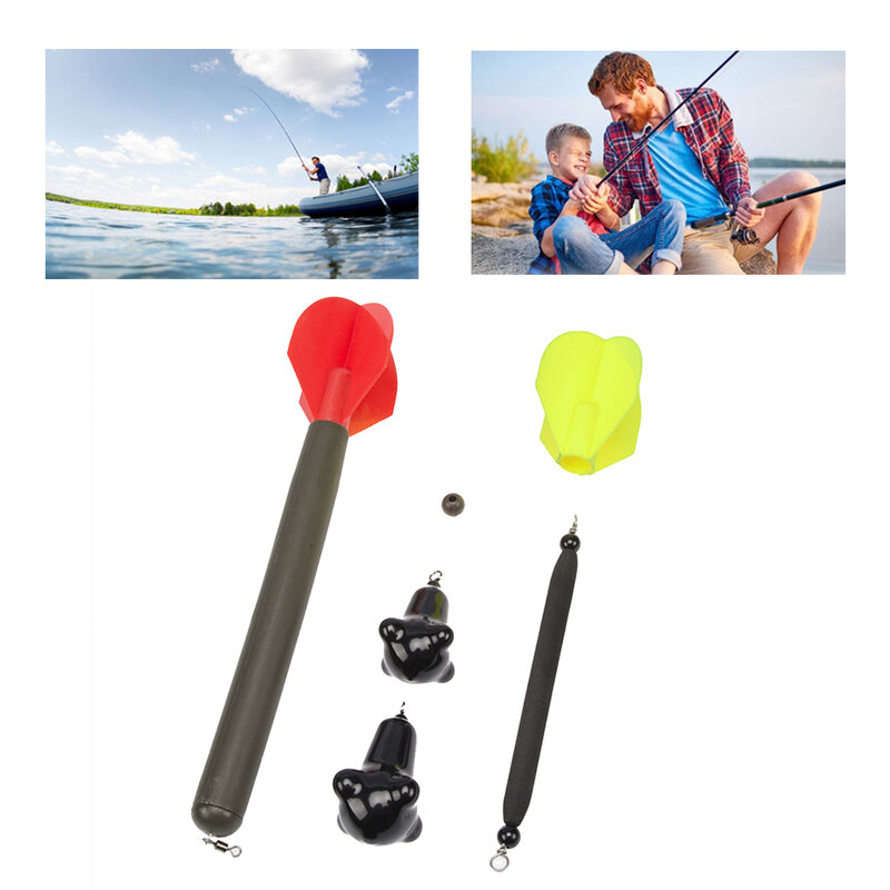 De plástico de pesca de la carpa marcador Kit de flotadores pesca Float la posición del marcador pesca Float reemplazo aborda pescador negro