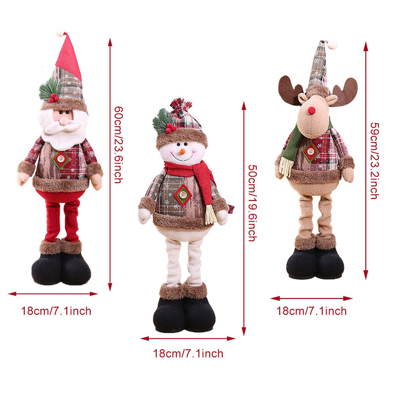 Christmas Decorations Santa Claus Christmas Doll Snowman Merry for Home Elk Christmases Ornaments Xmas Tree Decor Gift for Kid