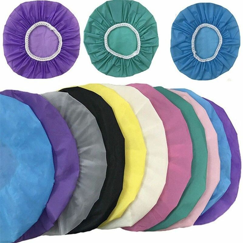 Bath Cap Waterproof Elastic Shower Hat Reusable Bath Head Hair Cover Household Multi Colors For Women Shower Bath Supplies