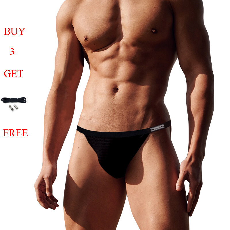 Ropa interior Sexy Gay para hombre, Tanga de algodón, suspensorio, Bikini, BS3119