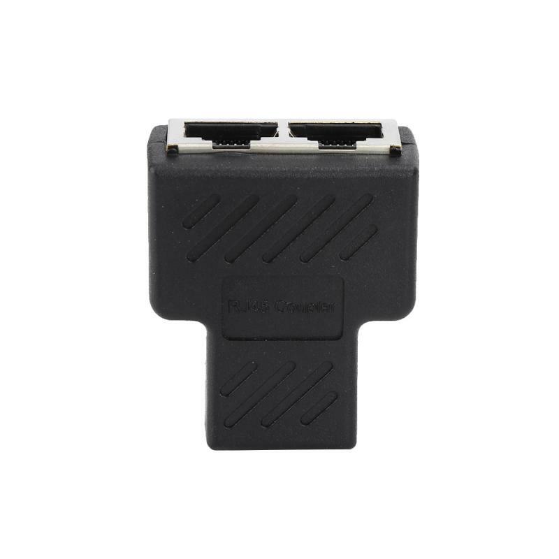 1 To 2 Ways RJ45 Connector Adapter Ethernet LAN Network Splitter Double Adapter Plug Ports Coupler Connector Extender Adapter