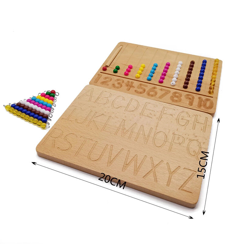 Nova montessori formação educacional matemática brinquedo de madeira montessori material 0-10 forma digital placa de escrita caneta brinquedo