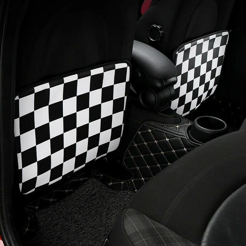 مقعد سيارة مكافحة الأوساخ وسادة الطفل مكافحة ركلة حصيرة ل ميني كوبر F54 F55 F56 F60 R55 R56 R60 R61 النمط البريطاني اكسسوارات الداخلية