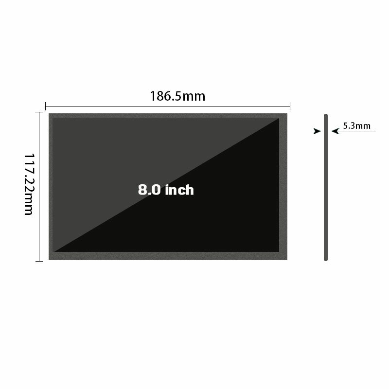 Original 8 Inch LVDS LCD screen C080VW02 V.0  Resolution 800*480 Brightness 400 Contrast 300:1