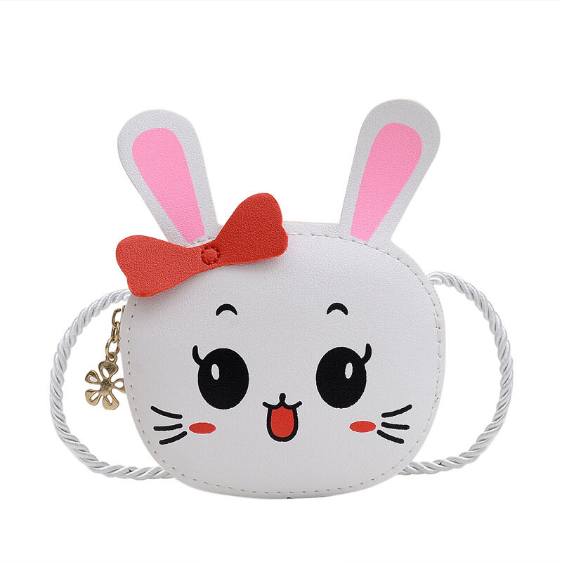 Borse a tracolla a spalla piccola per bambini in pelle PU simpatico cartone animato Bunny Girls Baby Mini portamonete borse a portafoglio per bambini adorabili