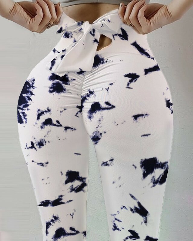 Pantalones de Yoga con estampado Digital para mujer, mallas ajustadas de cintura alta para entrenamiento, Fitness, XL