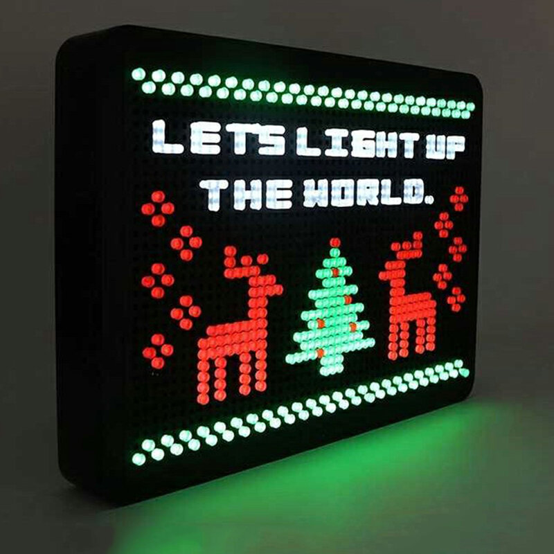Caixa de luz combinação de led 5v, bateria/usb, lâmpada noturna criativa diy, quebra-cabeça de luz do alfabeto caixa de luz a4 a5 colorida quadro de mensagens