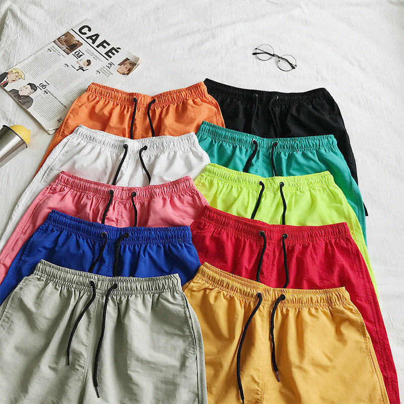 15 cores calções de verão dos homens 2021 algodão casual preto boardshorts homme clássico marca roupas praia shorts masculino