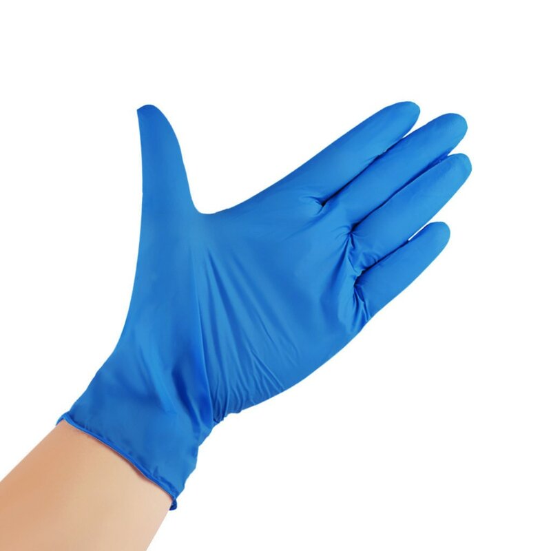 100PC ไนไตรล์ถุงมือกันน้ำถุงมือยางสำหรับห้องครัวห้องปฏิบัติการทำความสะอาดถุงมือ