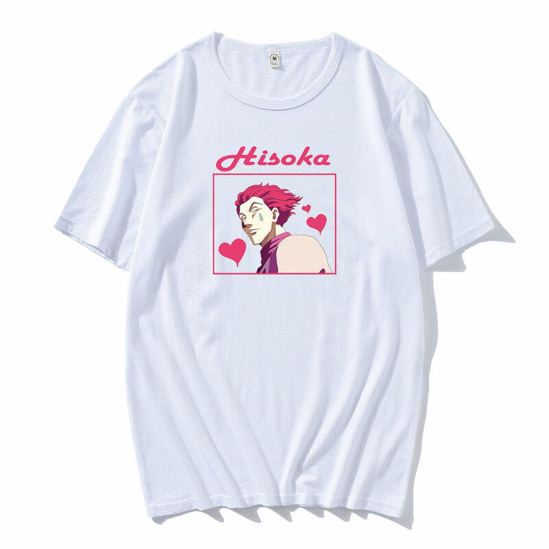 Camiseta de manga corta Killua Zoldyck Hisoka de los 90 para hombres y mujeres, camisa de Anime japonés Hunter X Hunter, holgada y de gran tamaño