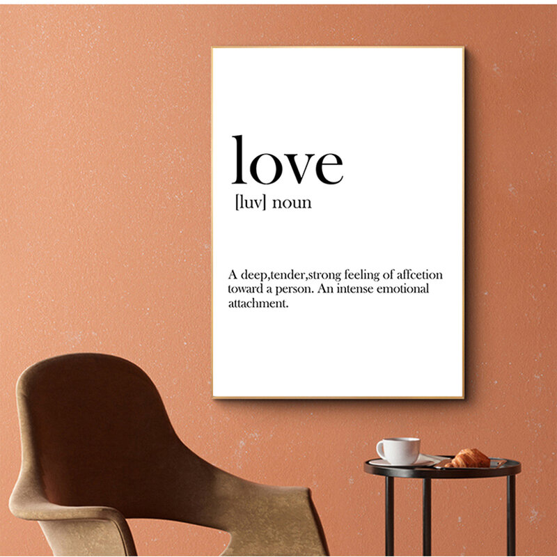 Nordic Minimalist Canvas Painting Love Home Family Quote Poster Print Modern Wall Art Wall Pictures for Living Room Home Decor
