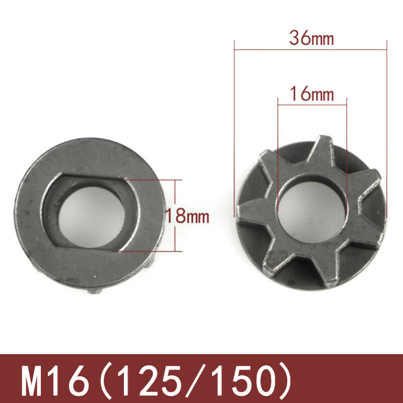 Engrenage de tronçonneuse M10/M14/M16, 100 115 125 150 180, meuleuse d'angle, engrenage de remplacement, pignon de scie, roue de chaîne pour support de tronçonneuse