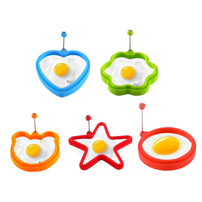 UFO 스타일 실리콘 계란 튀김 팬케이크 링, 오믈렛 계란 튀김 라운드 셰이퍼 계란 금형 요리 아침 팬 오븐 주방